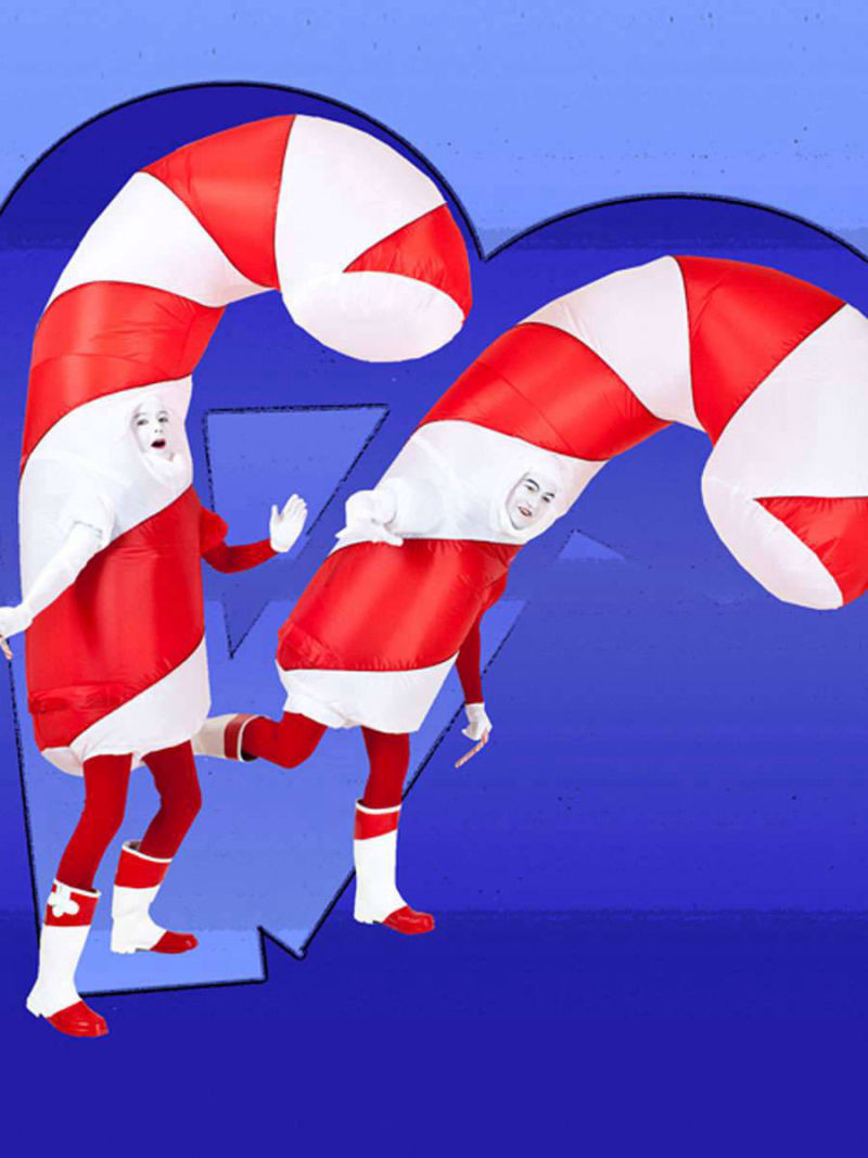 Giant Candy Canes Walkabout Act