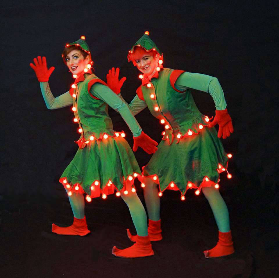 Elf Roller Skaters with LED Lights