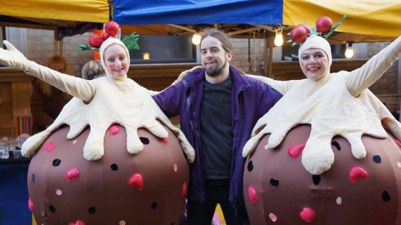 Christmas Pudding Roller Skater