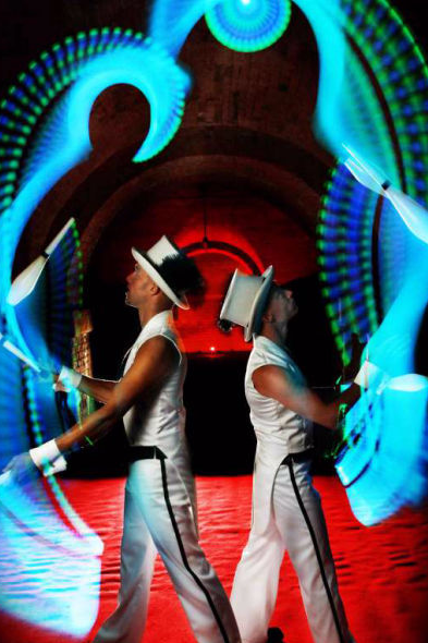 Glow LED light acts for Christmas events