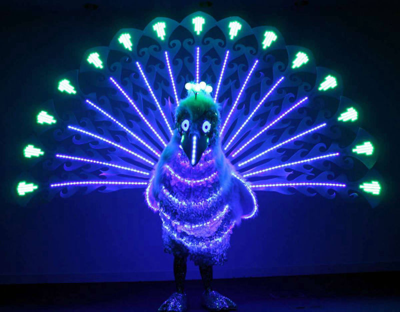 Glow LED Peacock Act