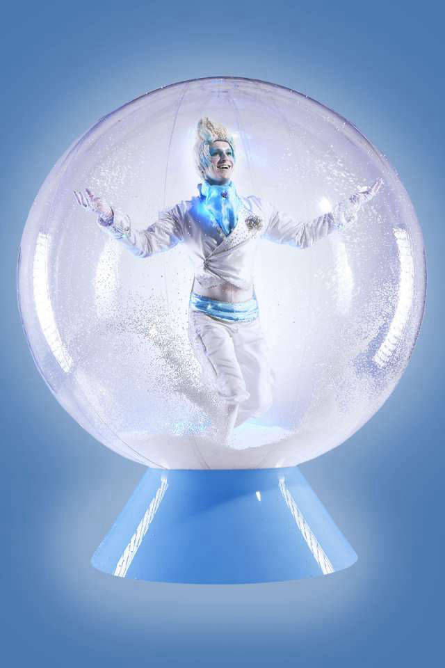 Human Statue in Globe