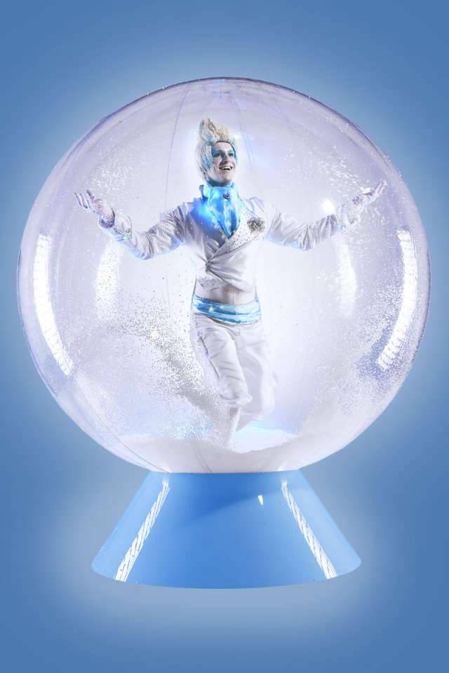 Human Statue in Globe