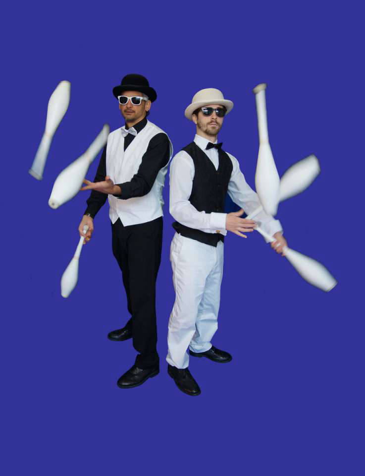 Black & White Gents Christmas Party Jugglers