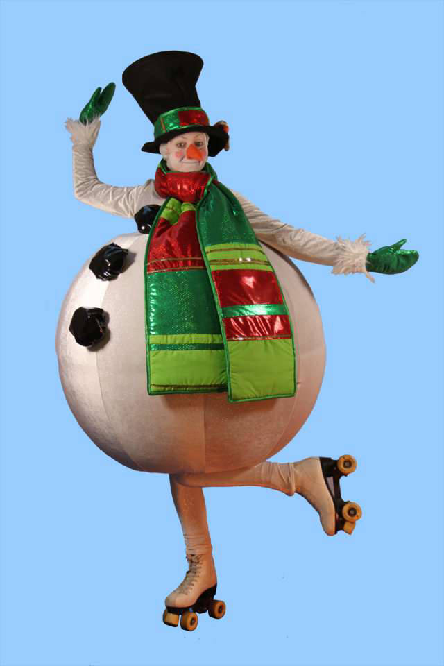 Snowman Roller Skaters
