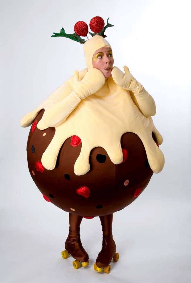 Christmas Pudding Roller Skater