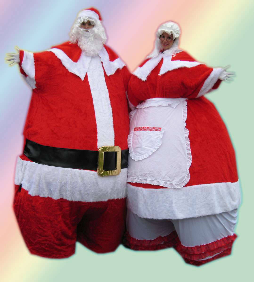 Stilt Walking Mr & Mrs Santa