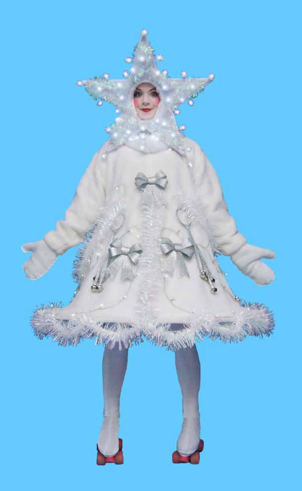 Snow Christmas Tree Roller Skater